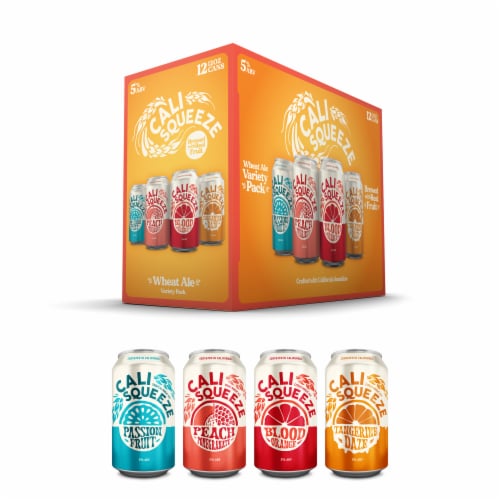 Cali Squeeze Citrus Wheat Ale Craft Beer Variety Pack Perspective: back