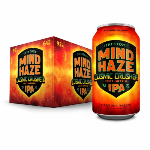 Firestone Walker Mind Haze Cosmic Crusher Imperial Juicy IPA Craft Beer Pack Perspective: back