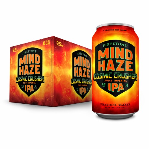 Firestone Walker Mind Haze Cosmic Crusher Imperial Juicy IPA Craft Beer Pack Perspective: back