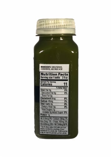Arden's Garden Wheat Grass Cold Pressed Juice Shooter Perspective: back