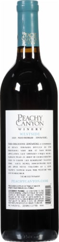 Peachy Canyon Winery Westside Zinfandel Perspective: back