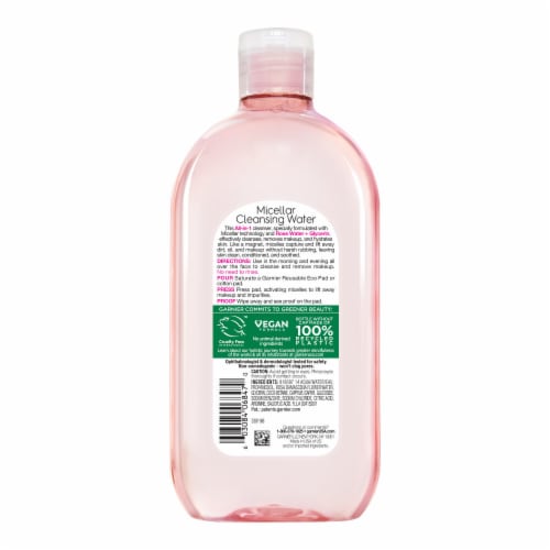 Garnier SkinActive Micellar Cleansing Water & Makeup Remover Hydrating with Rose Water Perspective: back