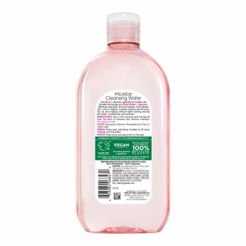 Garnier SkinActive Micellar Cleansing Water & Makeup Remover Hydrating with Rose Water Perspective: back