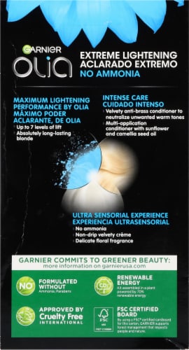 Garnier Olia B+++ Bleached Blonde Extreme Oil-Powered Bleach Hair Color Perspective: back