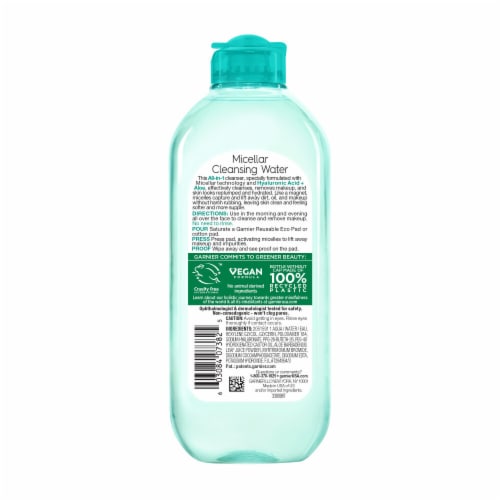 Garnier SkinActive Micellar Hyaluronic Acid Replumping Cleansing Water Perspective: back