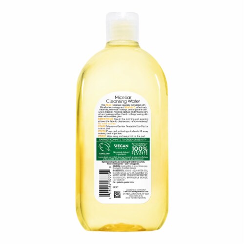 Garnier SkinActive Micellar Cleansing Water with Vitamin C Brightening Perspective: back