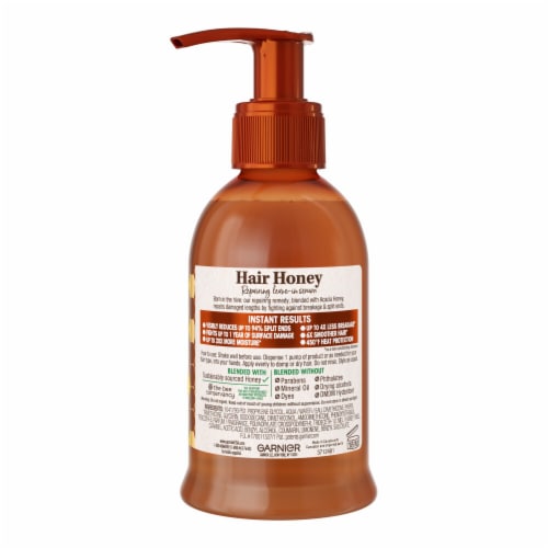 Garnier Whole Blends Honey Treasures Hair Honey Repairing Leave in Serum for Dry, Damaged Hair Perspective: back