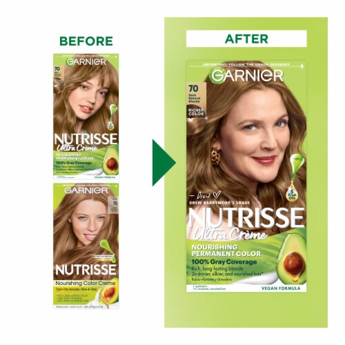 Garnier Nutrisse Nourishing Permanent Hair Color 70 Dark Natural Blonde Perspective: back