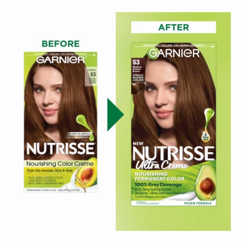 Garnier Nutrisse Nourishing 53 Medium Golden Brown Chestnut Hair Color Creme Perspective: back