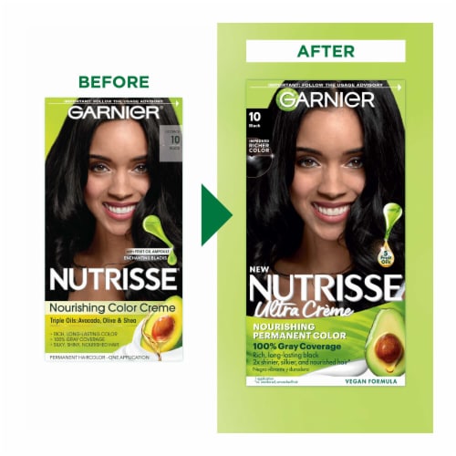Garnier Nutrisse Nourishing 10 Black Licorice Hair Color Creme Perspective: back