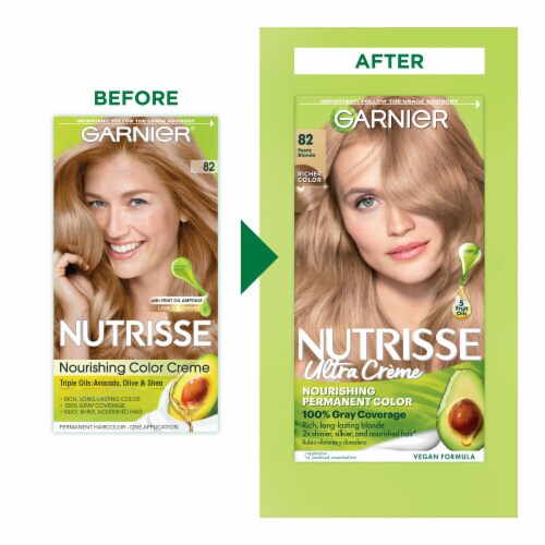 Garnier Nutrisse Nourishing Permanent Hair Color 82 Champagne Blonde, 1.0 ct