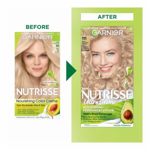Garnier Nutrisse Nourishing 111 Extra-Light Ash Blonde White Chocolate Hair Color Creme Perspective: back