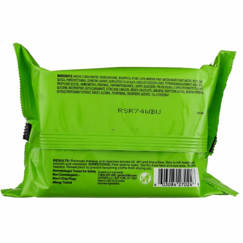 Garnier SkinActive Makeup Remover Wipes Clean+ Refreshing Perspective: back