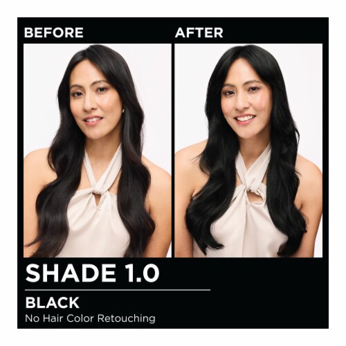 Garnier Olia Oil Powered Permanent Hair Color 1.0 Black Perspective: back