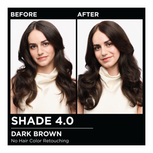 Garnier Olia Oil Powered Permanent Hair Color 4.0 Dark Brown Perspective: back