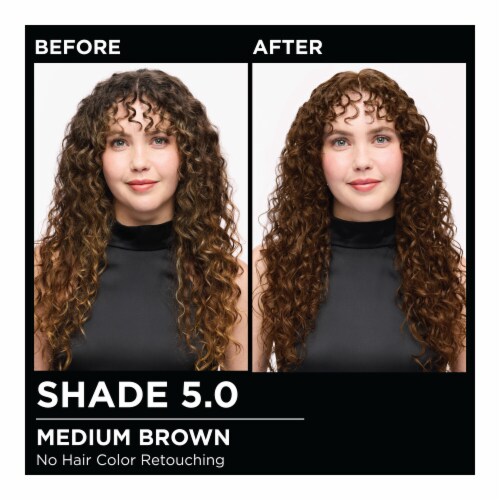 Garnier Olia Oil Powered Permanent Hair Color 5.0 Medium Brown Perspective: back
