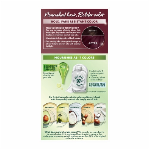Garnier Nutrisse Ultra Color BR2 Dark Intense Burgundy Nourishing Bold Permanent Hair Color Creme Perspective: back