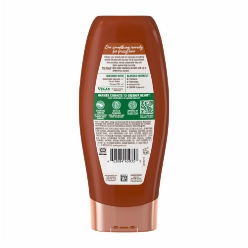 Garnier Whole Blends Coconut Oil and Cocoa Butter Smoothing Conditioner for Frizzy Hair Perspective: back