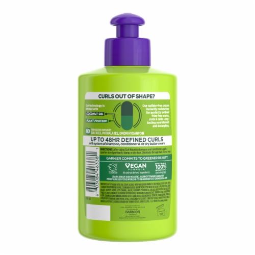 Garnier Fructis Curl Nourish Air Dry Leave In Conditioner Cream Sulfate Free Perspective: back