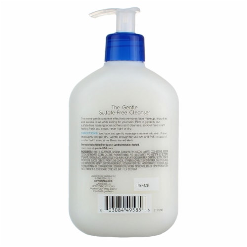 Garnier Skin Active The Gentle Sulfate-Free Cleanser For All Skin Types Perspective: back