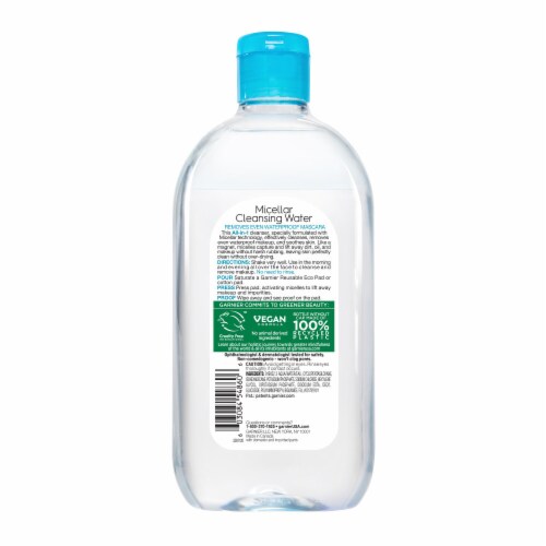 Garnier SkinActive Micellar Cleansing Water & Makeup Remover for Waterproof Makeup Perspective: back
