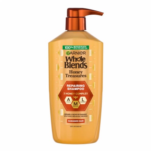 Garnier Whole Blends Honey Treasures Repairing Shampoo Perspective: back