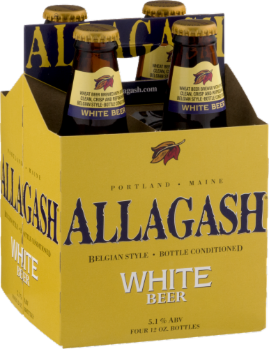 Allagash Belgium Style White Ale Beer Perspective: back