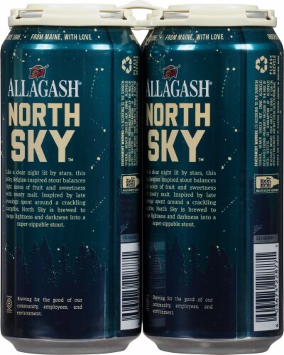 Allagash North Sky Stout Beer Perspective: back