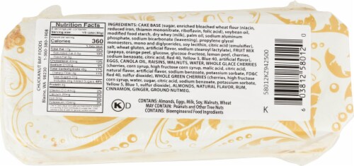 Chuckanut Holiday Fruitcake Loaf Perspective: back