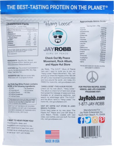 Jay Robb Vanilla Egg White Protein Perspective: back