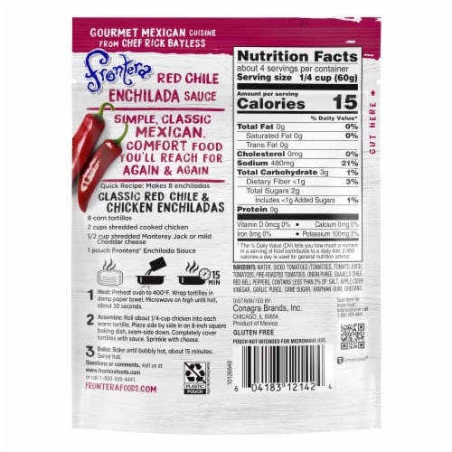 Frontera Red Chile Enchilada Sauce Perspective: back