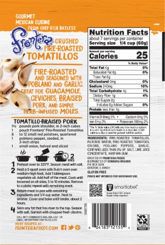 Frontera Gourmet Mexican Crushed Fire-Roasted with Garlic + Po lano Tomatillos Perspective: back