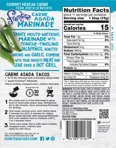 Frontera Carne Asada Marinade with Jalapeno + Garlic Perspective: back