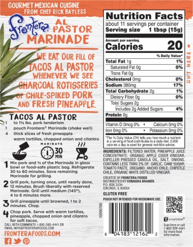 Frontera Al Pastor Marinade with Chipotle + Pineapple Perspective: back