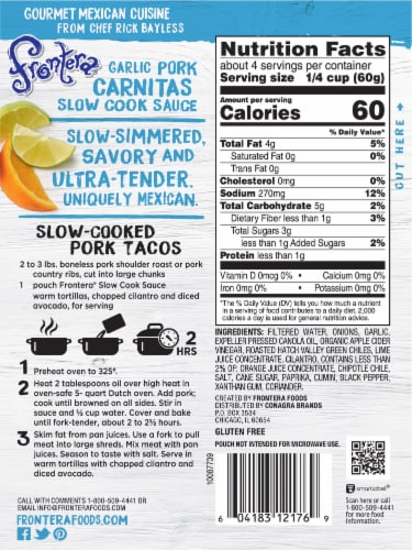 Frontera Garlicky Carnitas Slow Cook Sauce Perspective: back