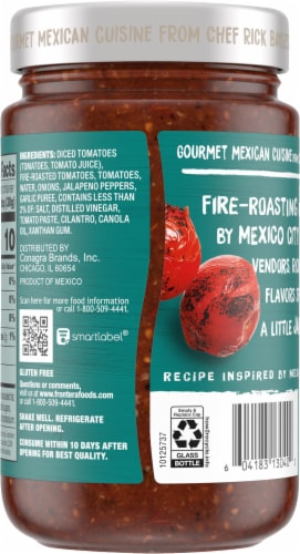 Frontera Gourmet Mexican Double Roasted Tomato Medium Salsa Perspective: back