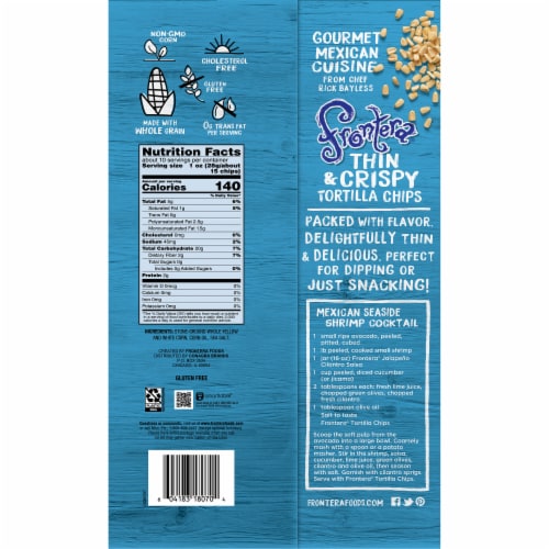 Frontera Thin And Crispy Tortilla Chips Perspective: back