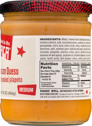 Salpica Medium Everybody Go Deep Salsa Con Queso with Smoked Jalapeno Perspective: back
