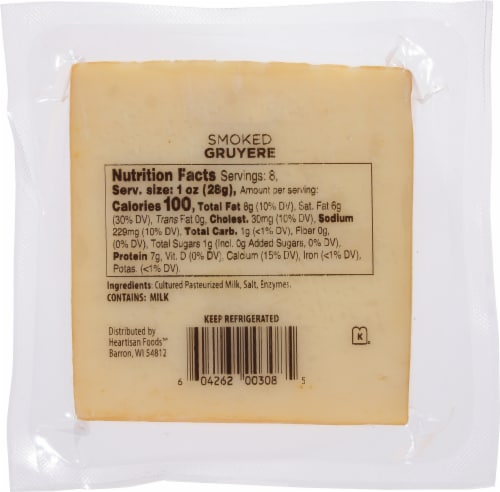 Red Apple Smoked Gruyere Cheese Perspective: back