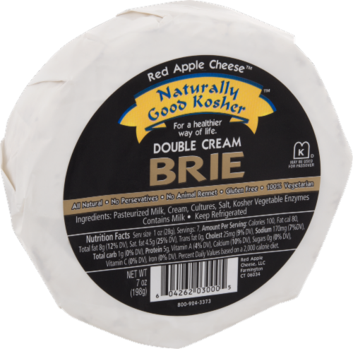 Naturally Good Kosher Double Cream Brie Perspective: back