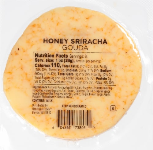 Red Apple Cheese™ Honey Sriracha Gouda Cheese Perspective: back