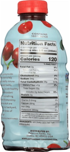 Antioxidant® Solutions 100% Tart Cherry Juice Perspective: back