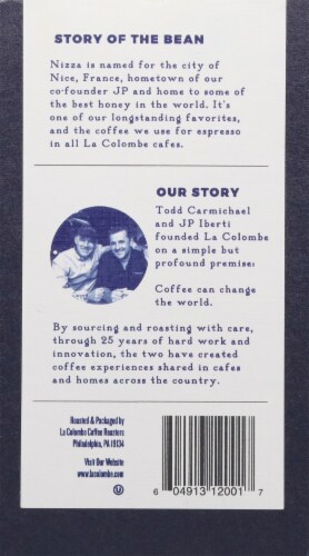 La Colombe Nizza Whole Bean Coffee Perspective: back
