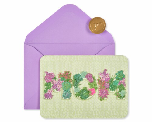 Papyrus Mother's Day Card (Floral Lettering) Perspective: back