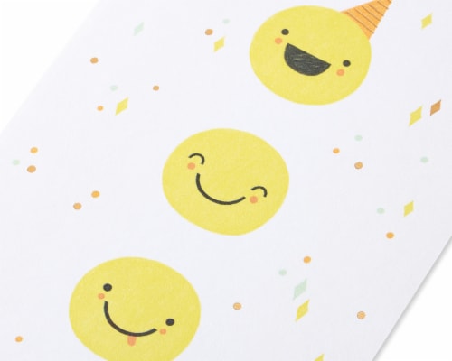 American Greetings #62 Birthday Card (Smiley Faces) Perspective: back