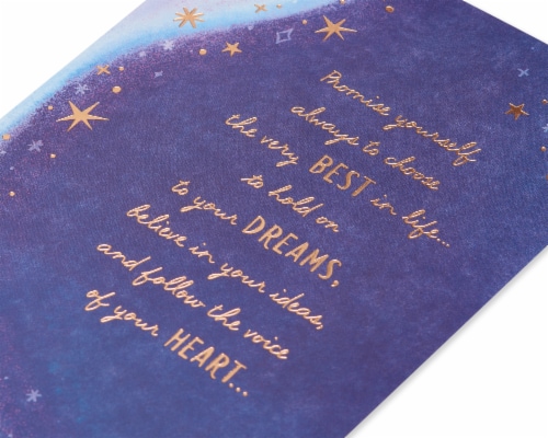 American Greetings #61 Graduation Gift Card Holder (Stars and Moon) Perspective: back