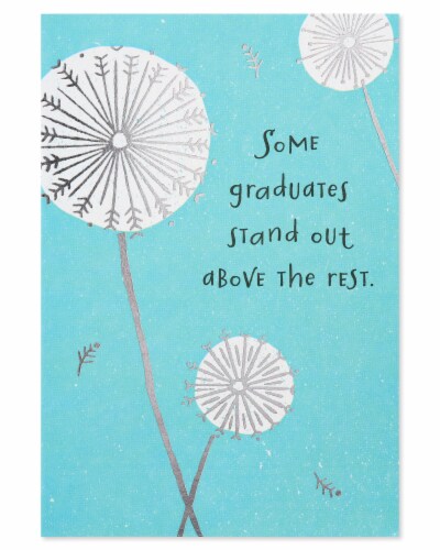 American Greetings #58 Graduation Card (Dandelions) Perspective: back