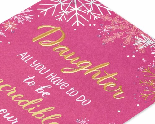 American Greetings #60 Christmas Card for Daughter (Incredible) Perspective: back