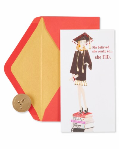 Papyrus Graduation Card (She Believed) Perspective: back