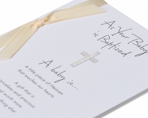 American Greetings Baby Baptism Card (Piece of Heaven) Perspective: back